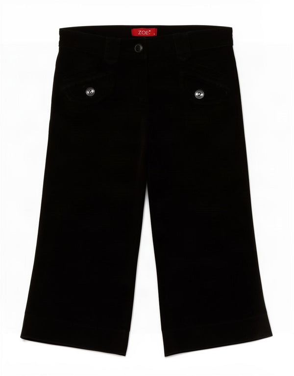 Zoe Womens Bermuda Corduroy Shorts UK 8 Small W28 Black Cotton