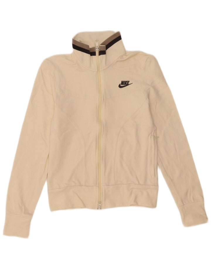 Nike - Chaqueta de chándal para mujer, talla 8/10, algodón blanco pequeño