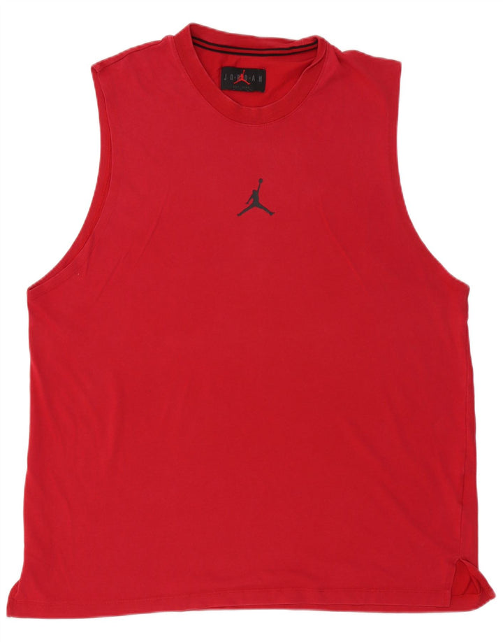 Jordan Hombre Chaleco Top XL Algodón Rojo