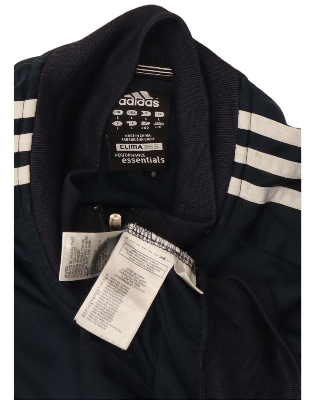 Adidas Mens Clima 365 Chándal Top Chaqueta Grande Azul Marino Poliéster