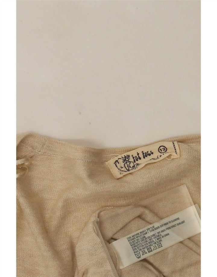 Cárdigan abierto asimétrico para mujer de Fat Face UK 42 Medio Beige moteado