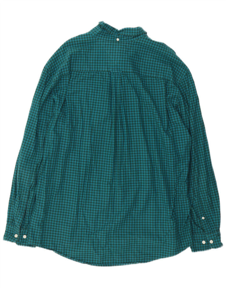 Tommy Hilfiger Camisa para hombre 2XL Algodón a cuadros verde