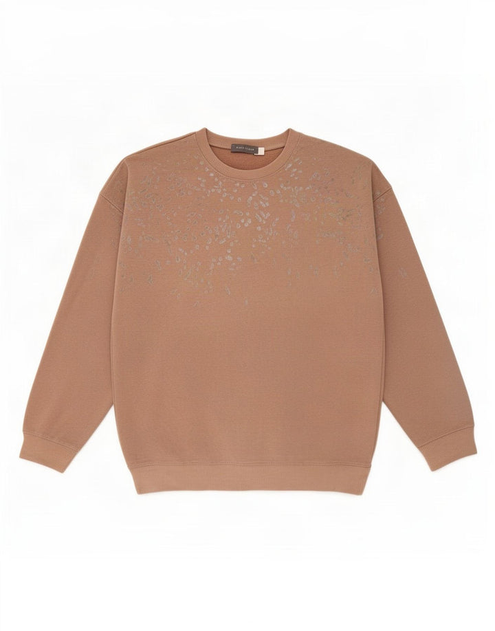 MINT VELVET Sudadera con estampado abstracto para mujer, talla 10, color beige