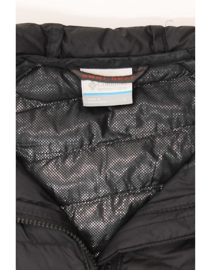 Columbia Chaqueta acolchada con capucha para mujer UK 46 Grande Poliéster negro