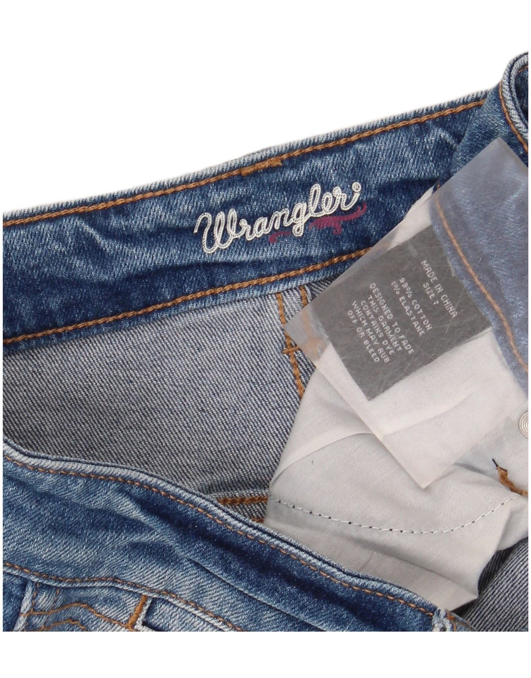 WRANGLER Pantalones cortos de mezclilla para mujer US 7 mediano W32 algodón azul