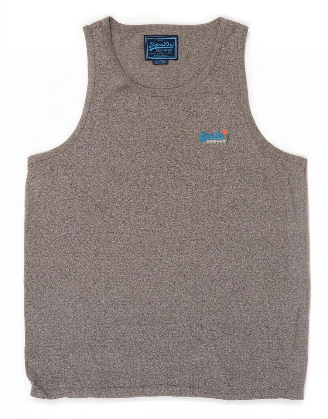 Superdry Camiseta sin mangas para hombre 2XL Algodón moteado azul