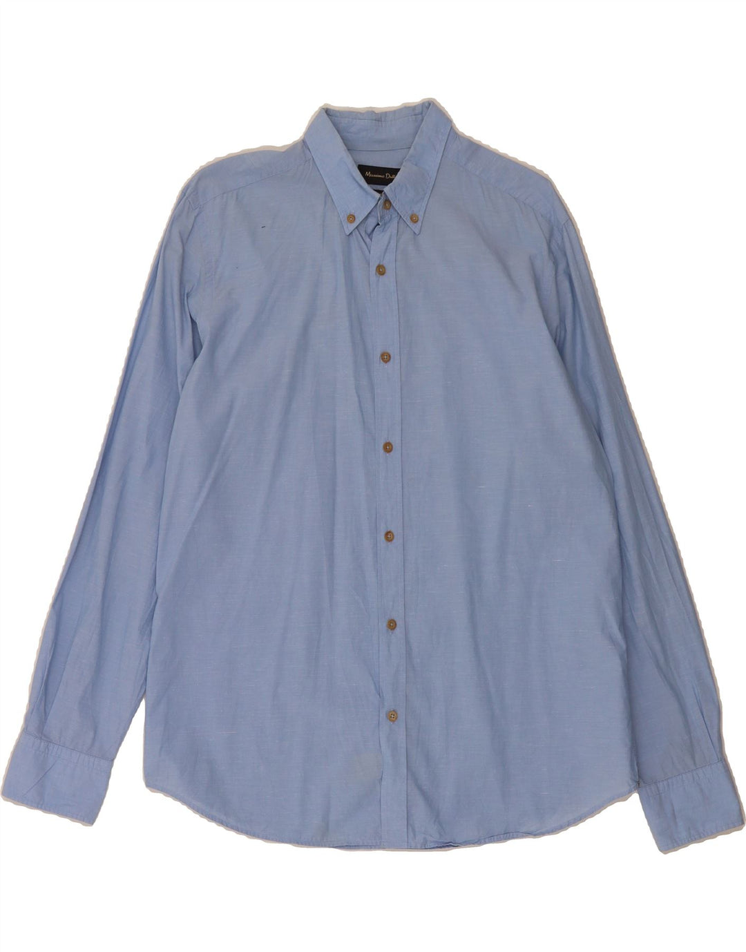 MASSIMO DUTTI Mens Shirt Large Blue Vintage Massimo Dutti and Second-Hand Massimo Dutti from Messina Hembry 