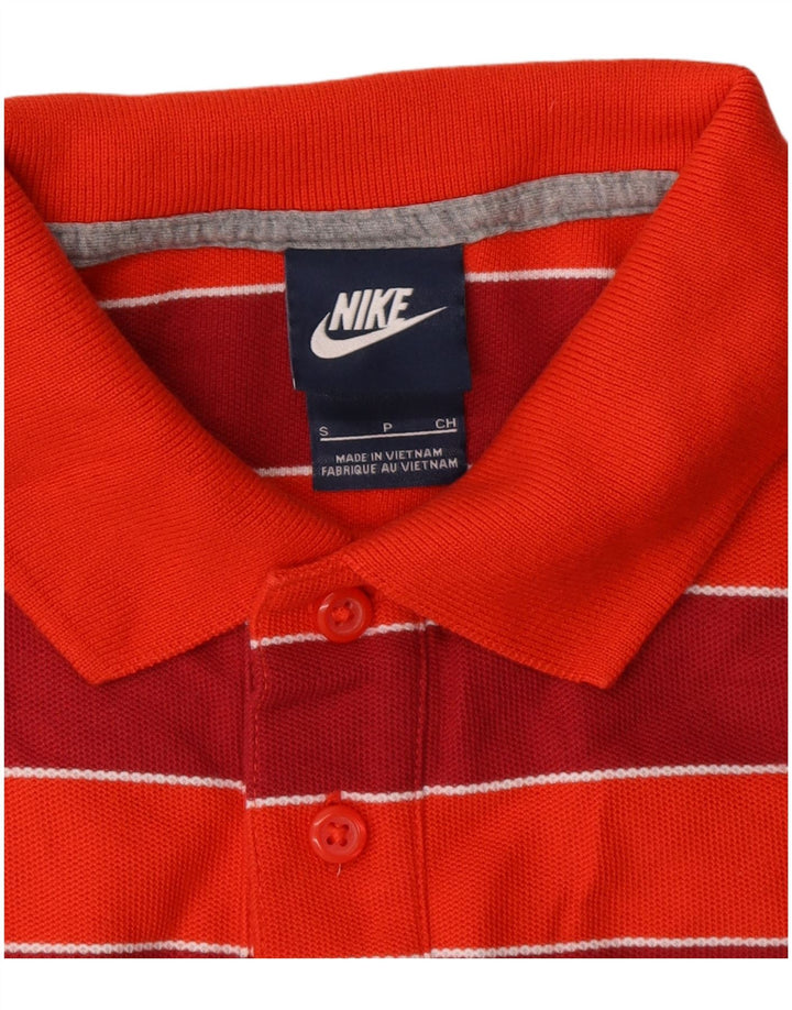 Nike Polo gráfico para hombre, talla pequeña, color rojo a rayas