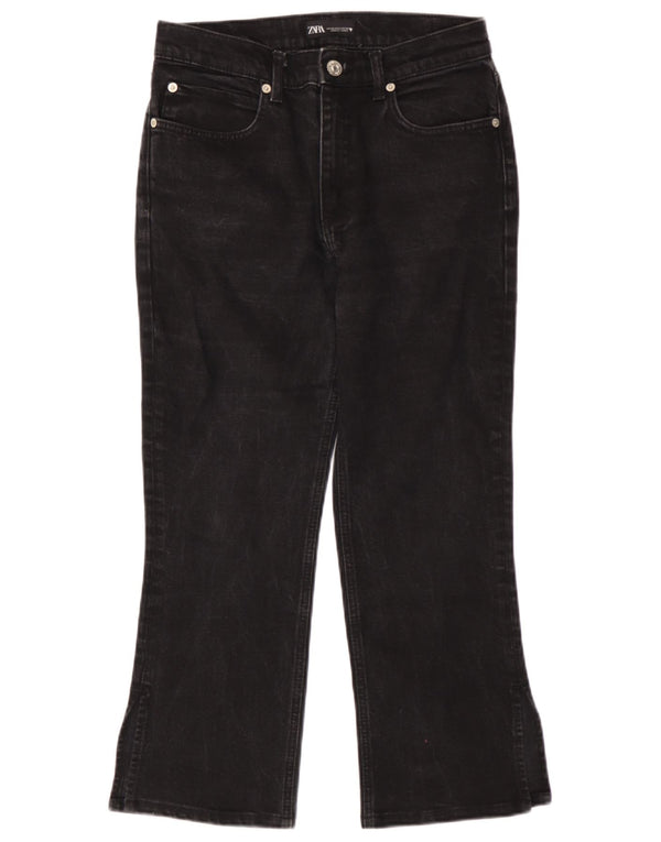 Zara Jeans recortados para mujer EU 40 Large W30 L25 Algodón negro