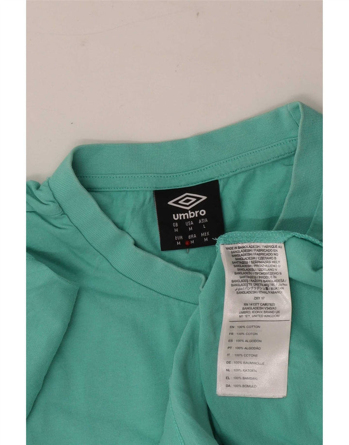 Umbro Hombre Camiseta Gráfica Top Algodón Verde Medio