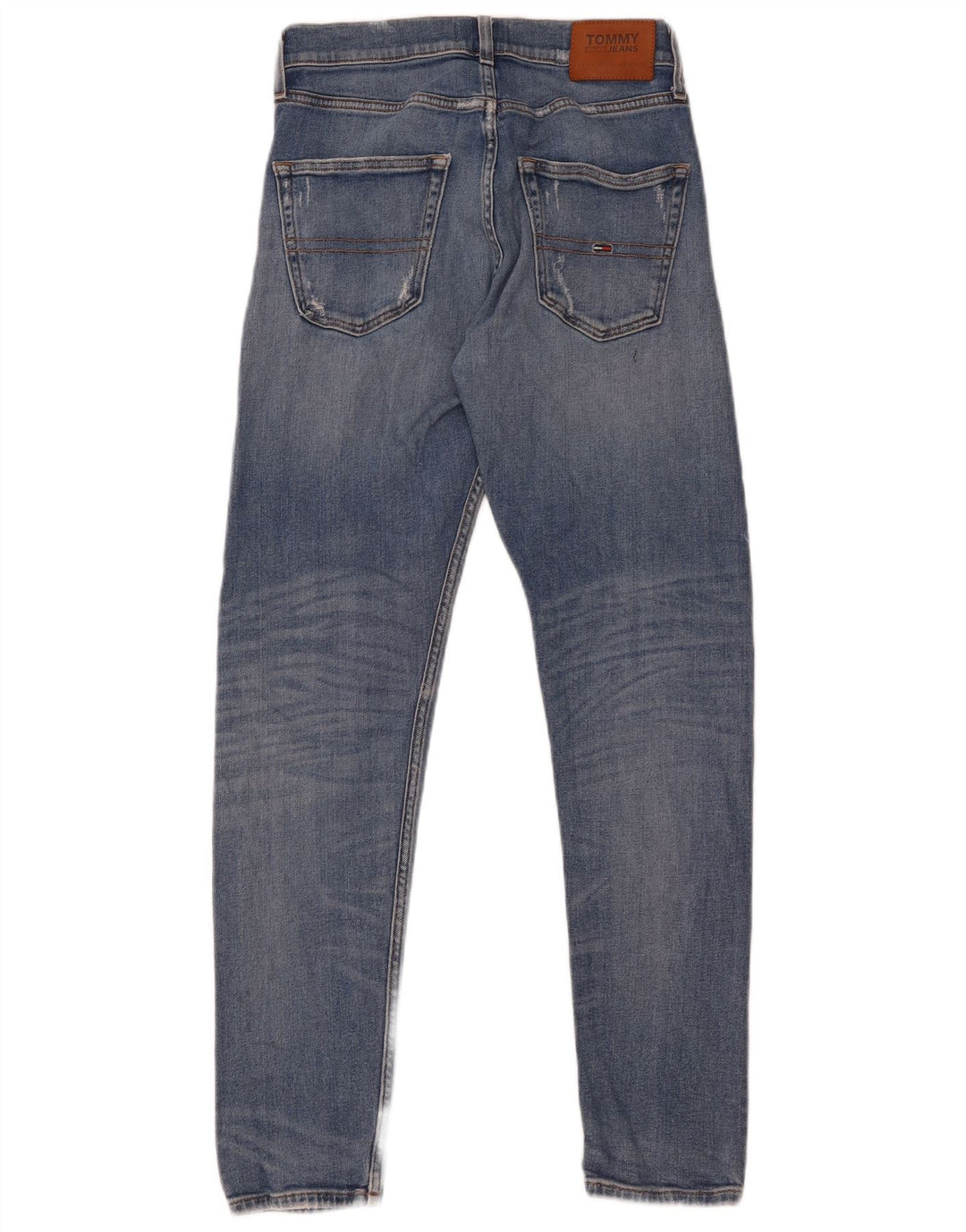 Tommy Hilfiger Vaqueros ajustados desgastados para hombre W28 L30 Algodón azul