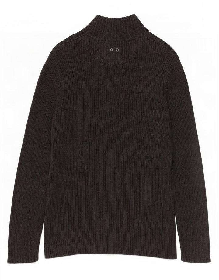 Converse Hombre Zip Neck Jumper Sweater Gris Medio Algodón