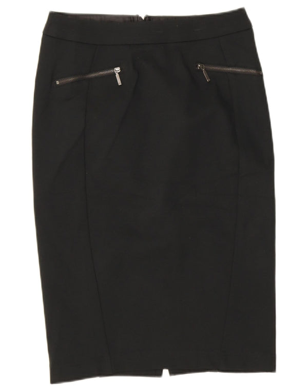 Marks & Spencer Falda lápiz para mujer UK 8 Small W26 Viscosa negra