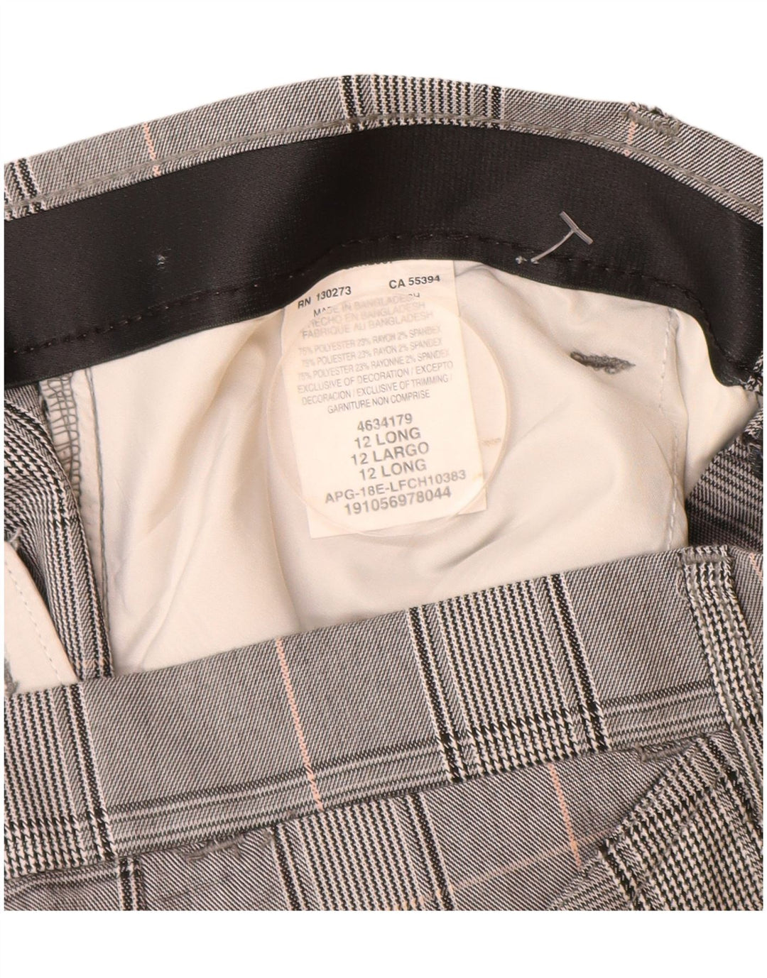 Lee Pantalones casuales de tiro medio para mujer US 12 grande W32 L32 poliéster gris