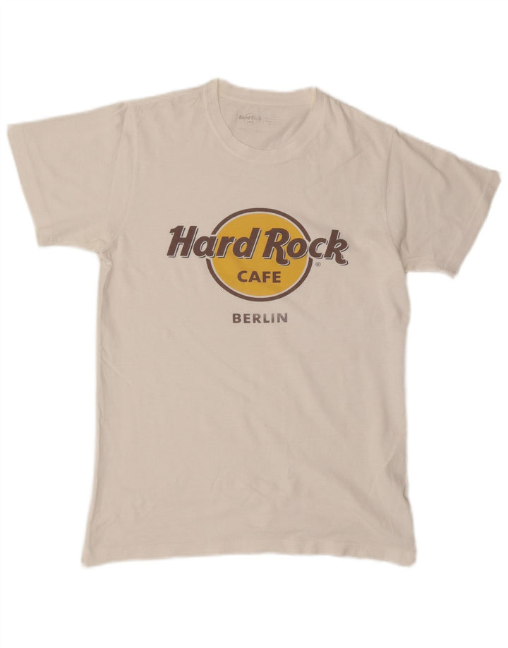 Hard Rock Cafe Hombres Berlin Graphic Camiseta Top Pequeño Blanco