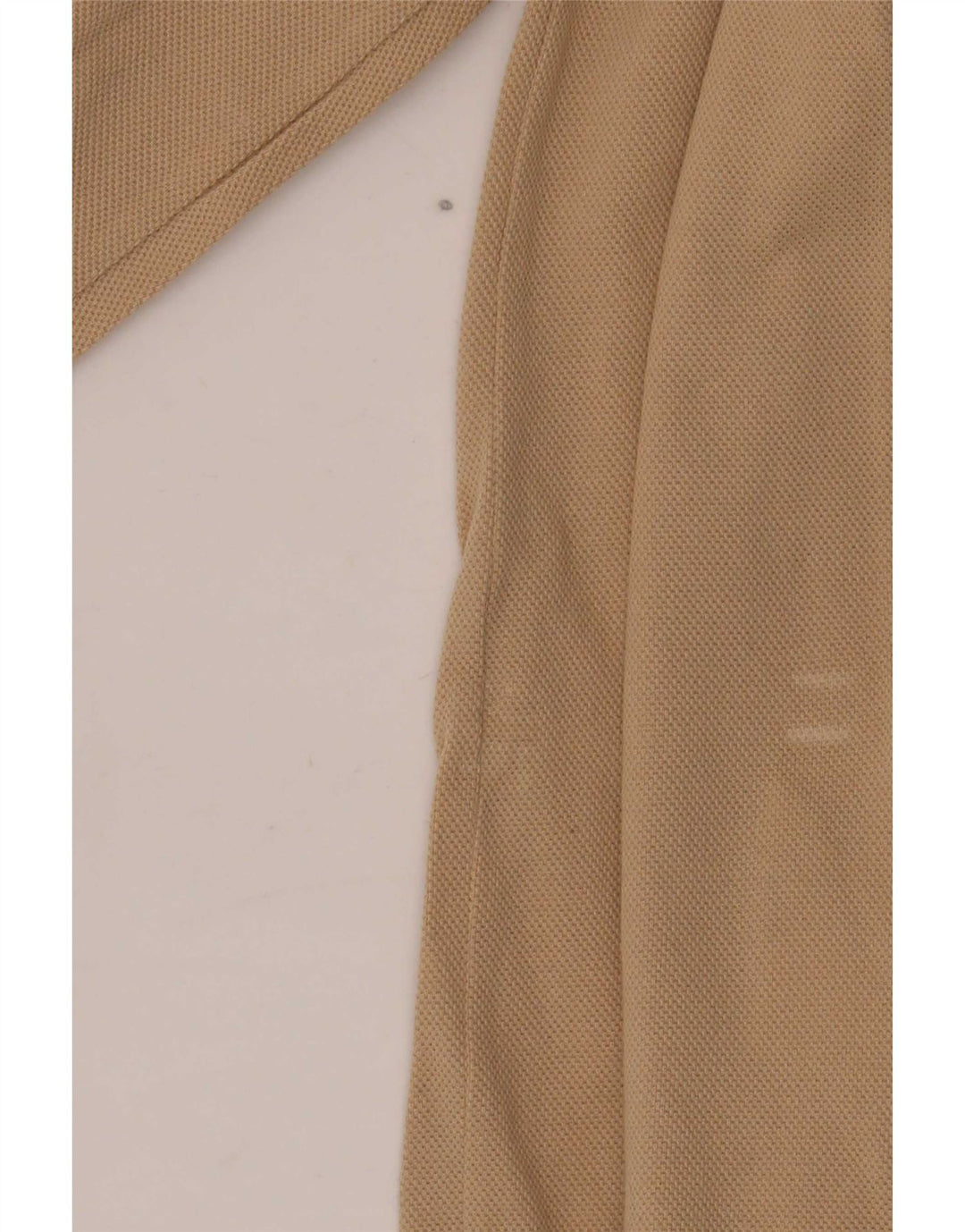 Rifle Polo De Manga Larga Para Hombre Algodón Beige Medio