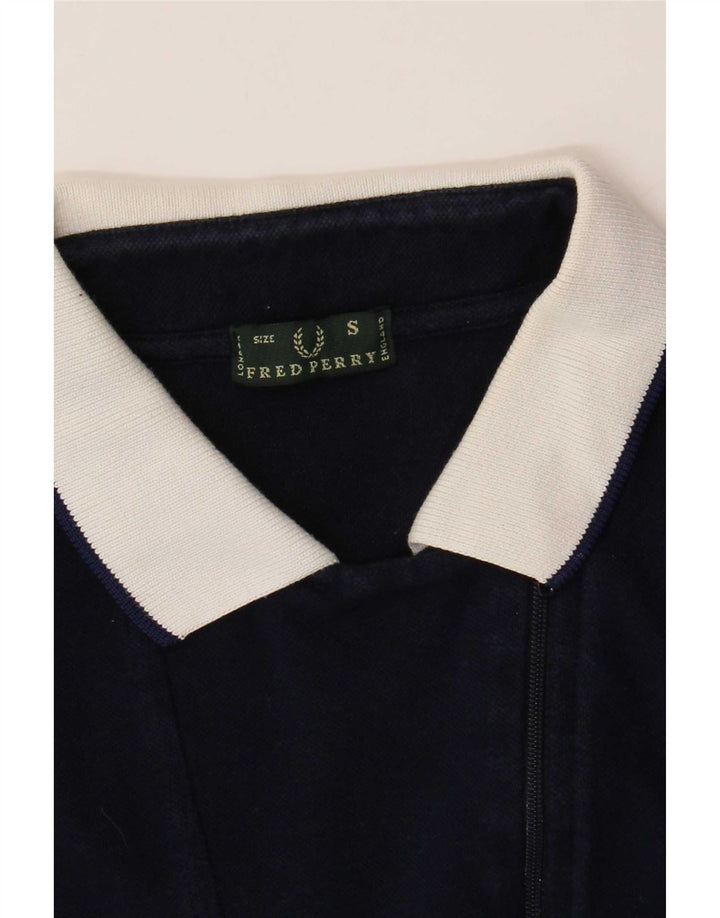 Fred Perry Polo para mujer UK 40 Small Azul marino Colorblock