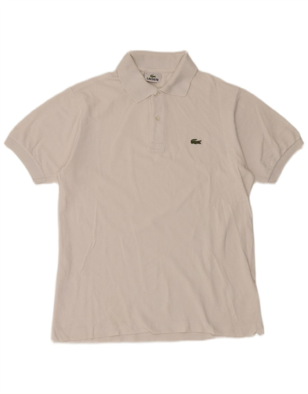 Lacoste Polo para hombre talla 3 pequeño algodón blanco