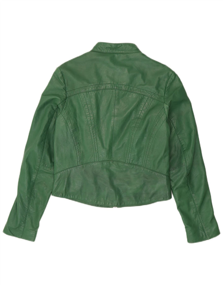Rino & Pelle Chaqueta corta de cuero para mujer EU 38 Cuero verde medio