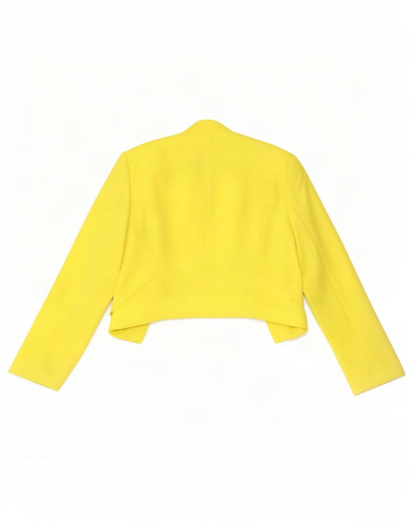 Topshop Chaqueta Bolero Corta para Mujer UK 8 Small Poliéster Amarillo