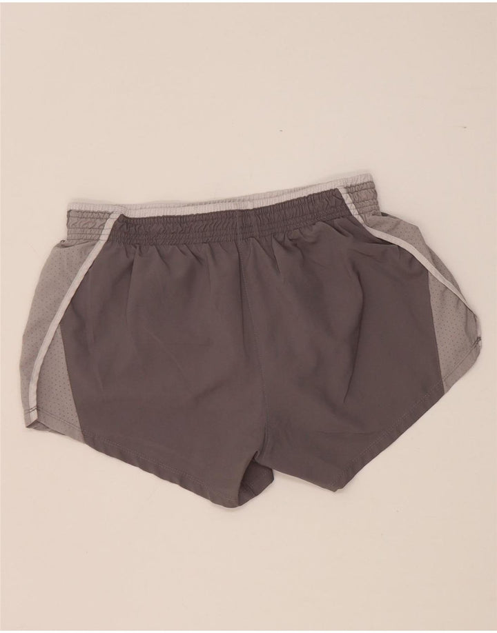 Nike - Pantalones cortos deportivos Dri Fit para mujer, talla 10, poliéster gris pequeño