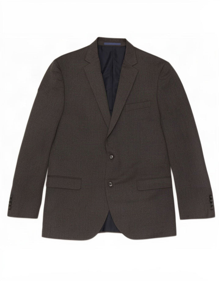 Marks & Spencer Chaqueta tipo blazer de 2 botones para hombre UK 42 Poliéster gris grande