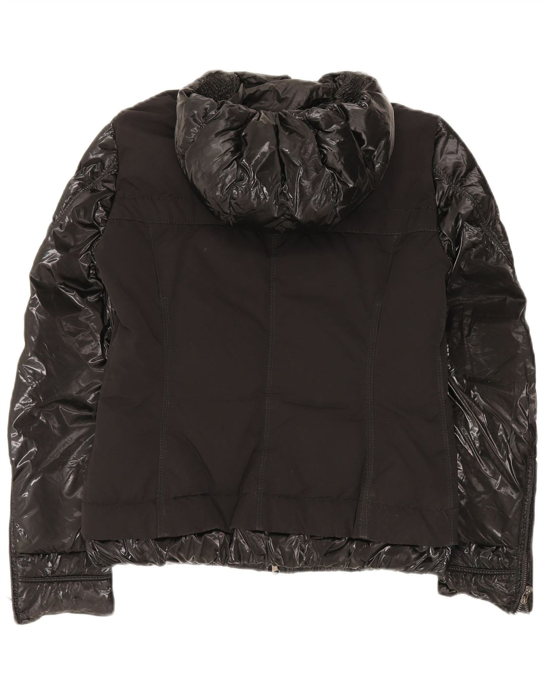 PEUTEREY Chaqueta acolchada con capucha para mujer IT 42 Medium Negro Poliamida