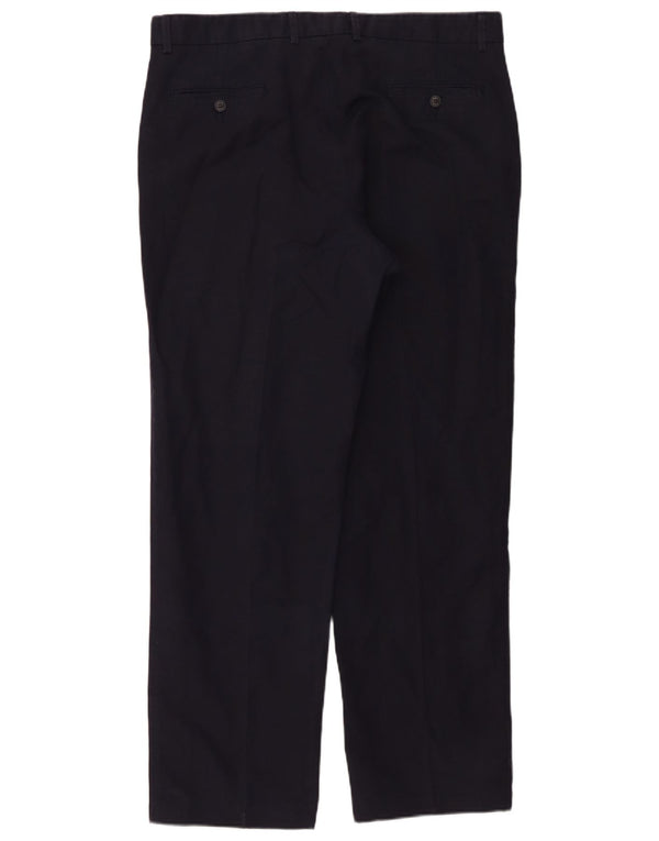 Belfe Pantalón chino recto para hombre W38 L31 Algodón azul marino