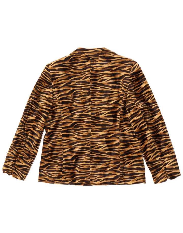 My Own Chaqueta tipo blazer de 4 botones para mujer EU 42 Large Marrón Estampado animal
