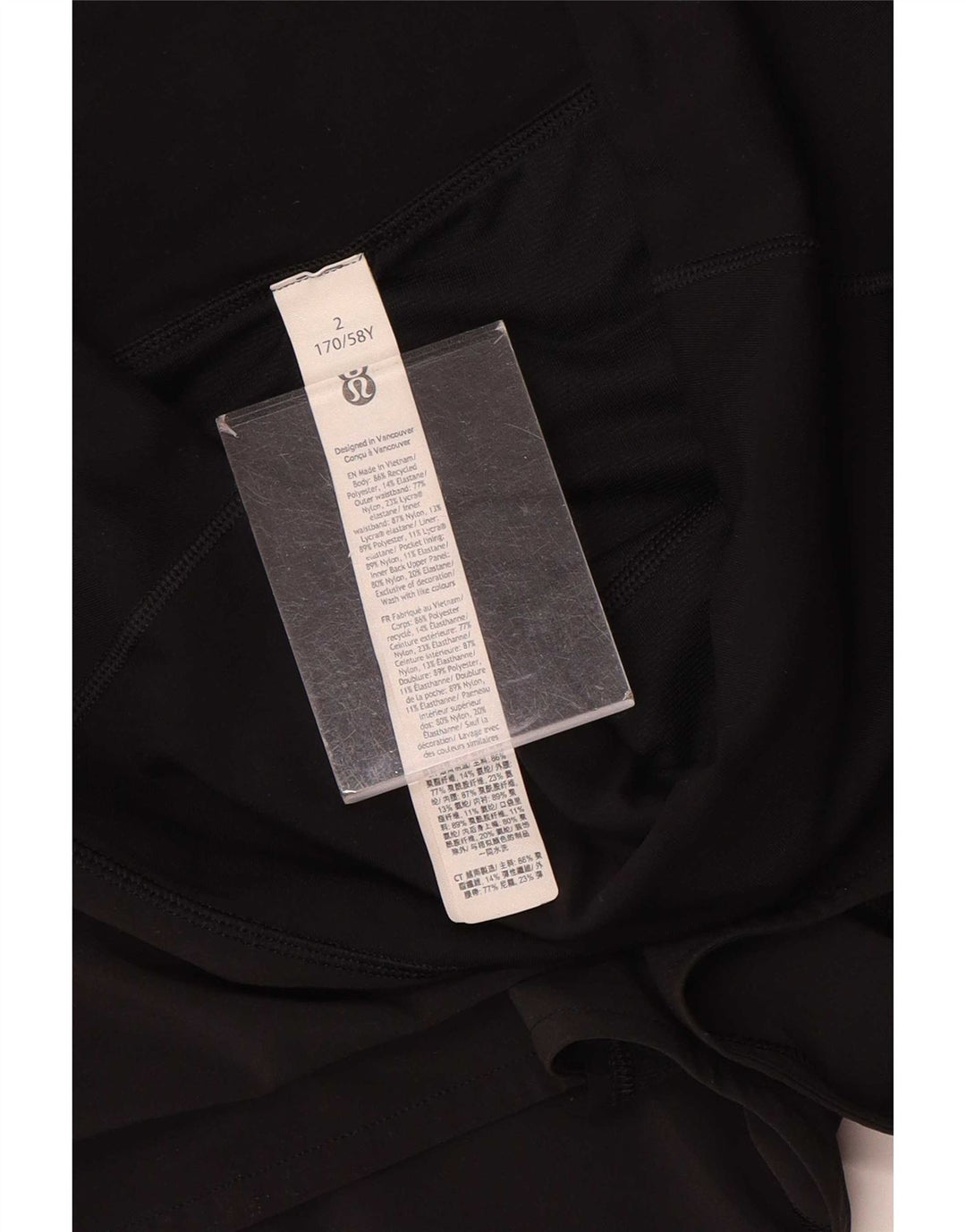 Lululemon Pantalones cortos deportivos para mujer US 2 XS nailon negro