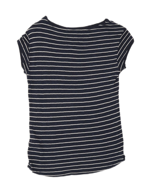 TOMMY HILFIGER Camiseta para mujer Top UK 6 XS Viscosa a rayas azul marino