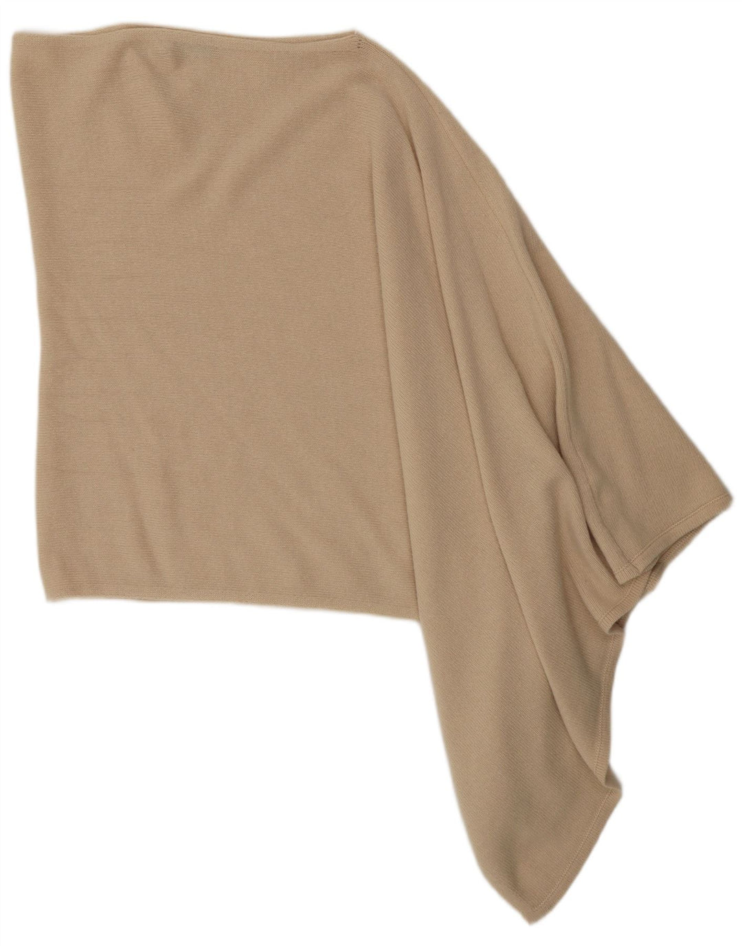 Benetton Jersey Poncho Asimétrico Talla Única Lana Beige
