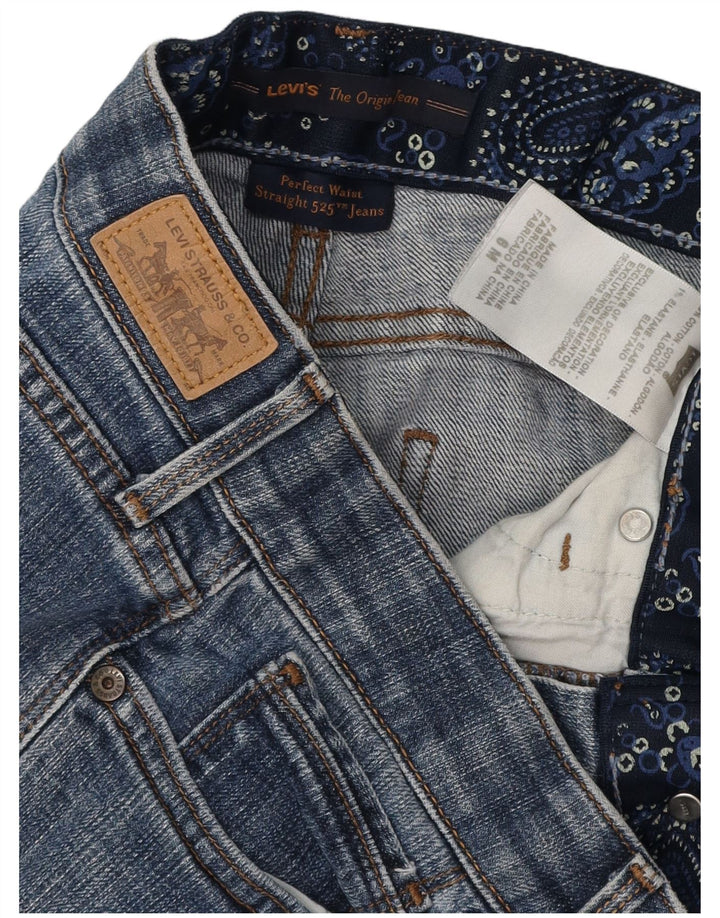 LEVI'S Jeans rectos 525 para mujer US 6 Medium W28 L31 Algodón azul