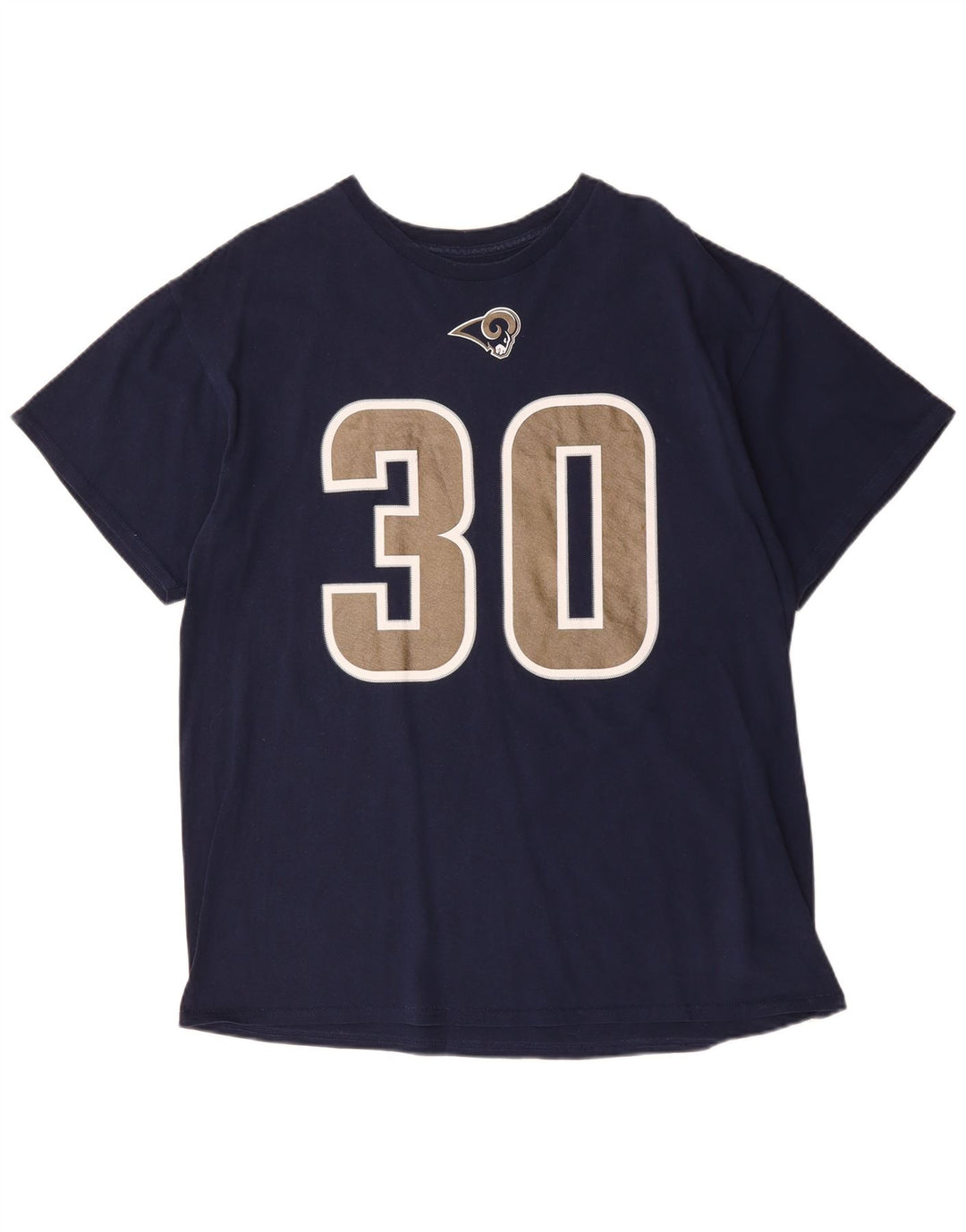 MAJESTIC Camiseta gráfica Todd Gurley II para hombre Top XL Algodón azul marino