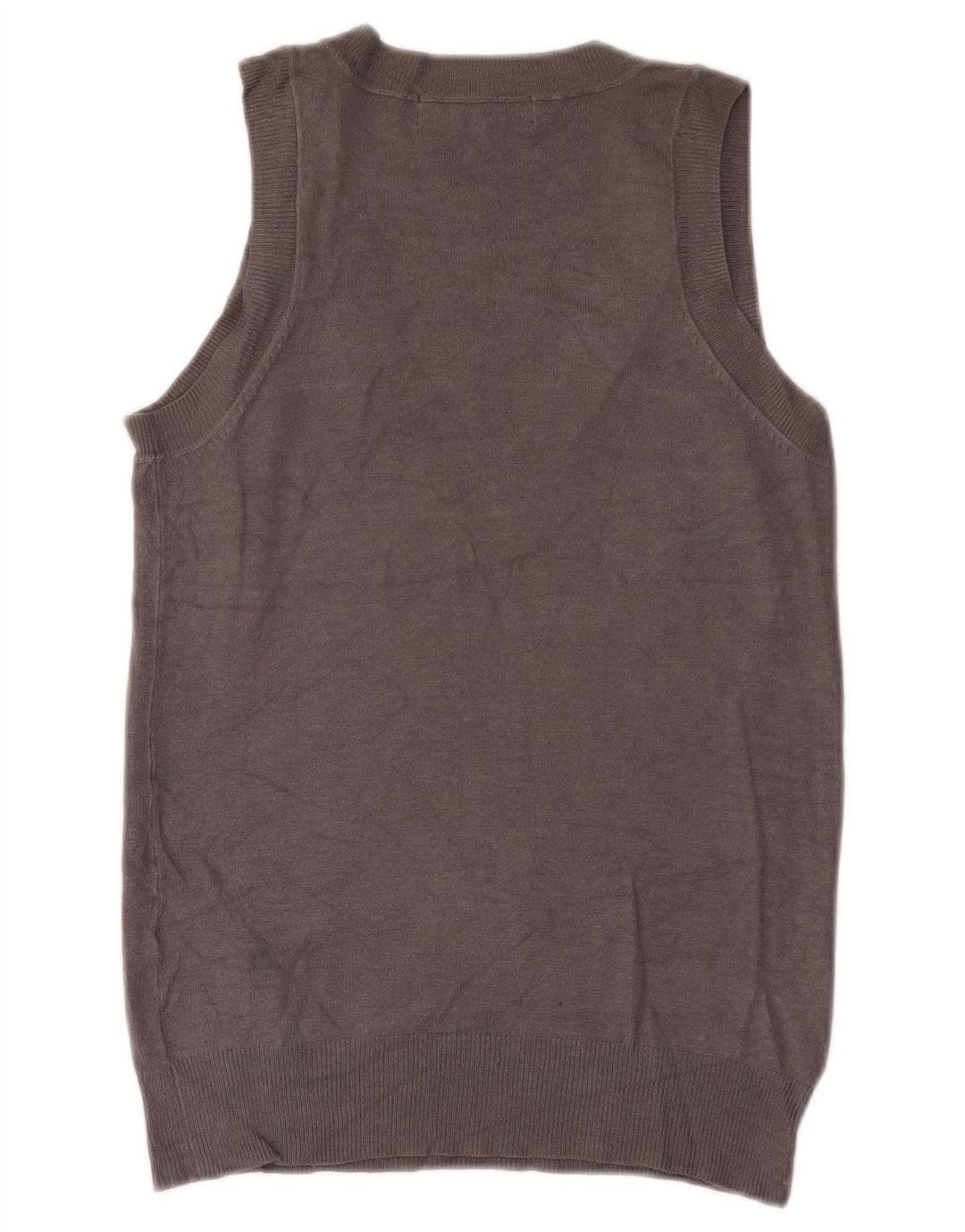Zara Mujer Chaleco Tank Top UK 42 Viscosa Gris Medio
