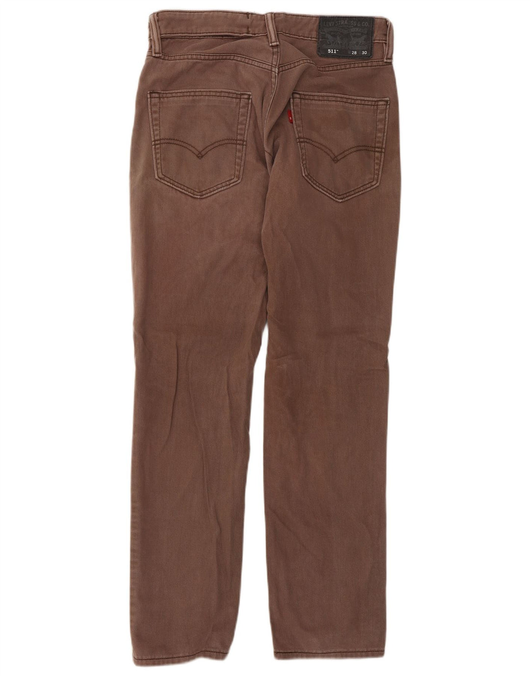 Levi's Hombre 511 Slim Jeans W28 L30 Algodón Marrón