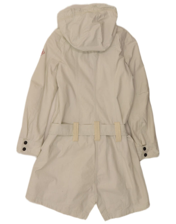 Diesel Chaqueta Parka Con Capucha Para Mujer UK 10 Small White Polyamide