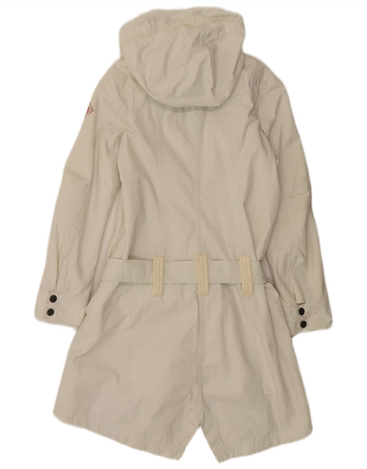 Diesel Chaqueta Parka Con Capucha Para Mujer UK 10 Small White Polyamide