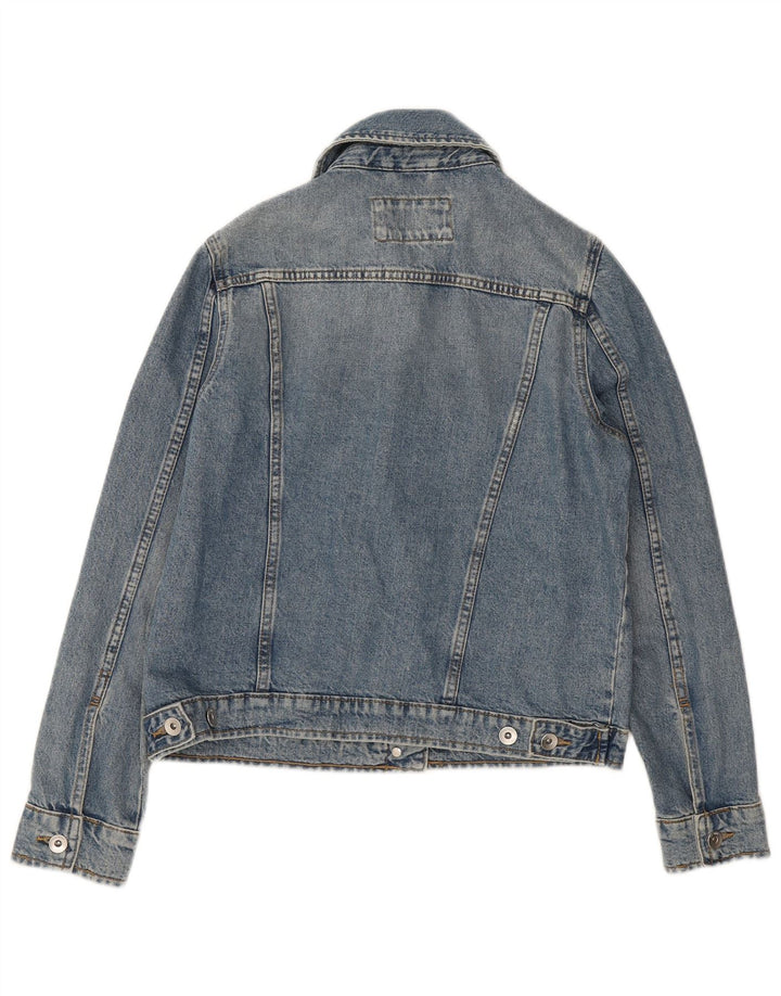 Marks & Spencer Chaqueta Vaquera para Mujer UK 10 Small Azul Algodón