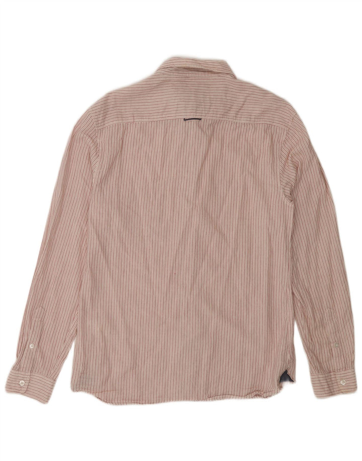 Camisa de corte slim de algodón a rayas en rosa medio para hombre de White Stuff