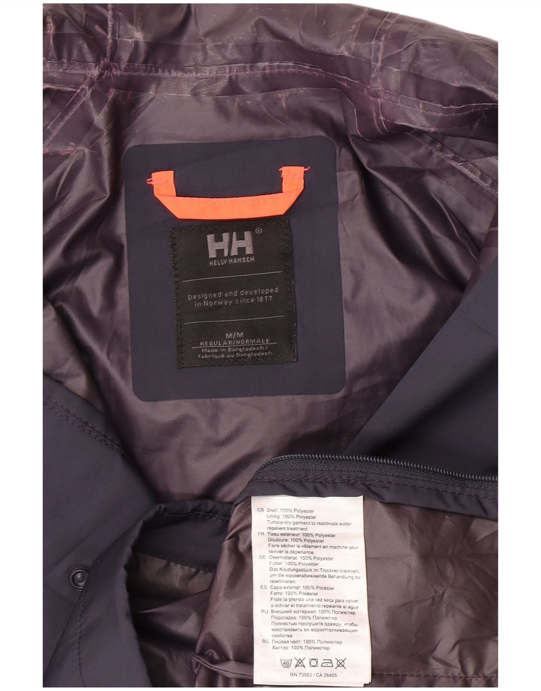 Helly Hansen - Chaqueta impermeable con capucha para mujer, talla 40, color azul marino