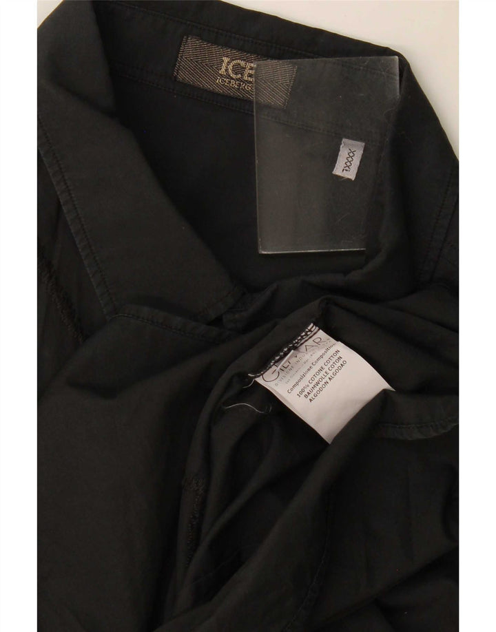 Iceberg Camisa gráfica para hombre 4XL Algodón negro