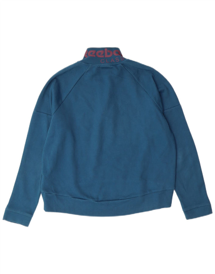 REEBOK Sudadera con gráfico extragrande para mujer UK 8/10 Small Blue