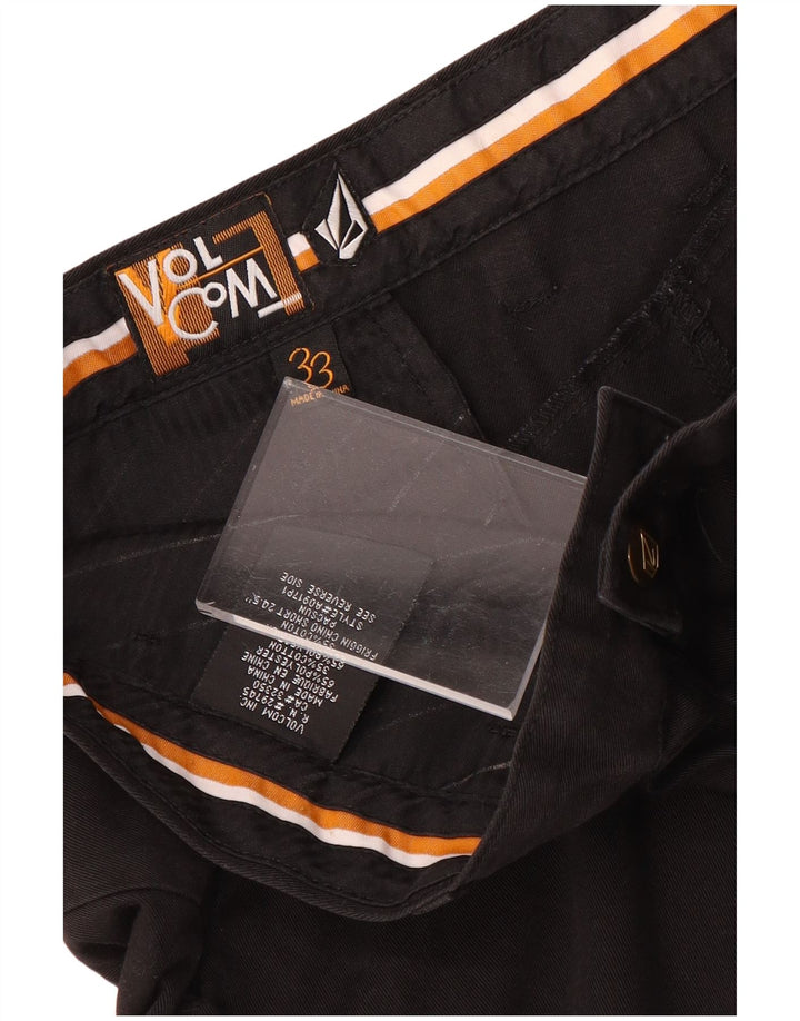 Pantalones cortos tipo cargo Volcom para hombre W33 poliéster negro mediano