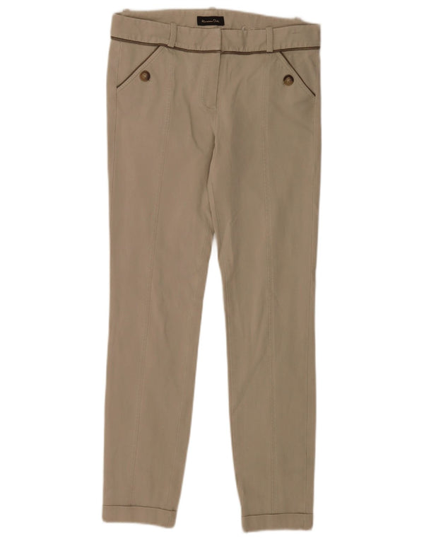 Massimo Dutti Womens Skinny Casual Trousers EU 38 Small W28 L27 Beige