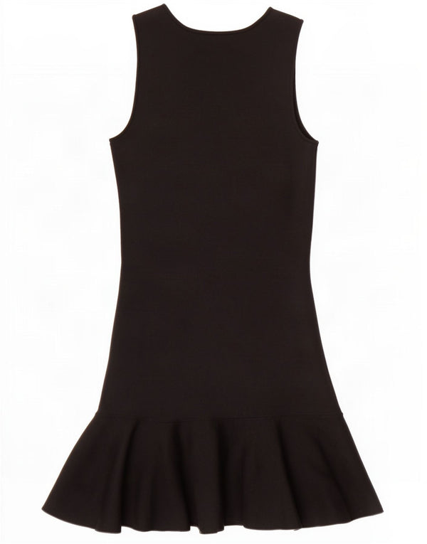 Zara Mujer Vestido Vaina Sin Mangas UK 42 Medium Nylon Negro