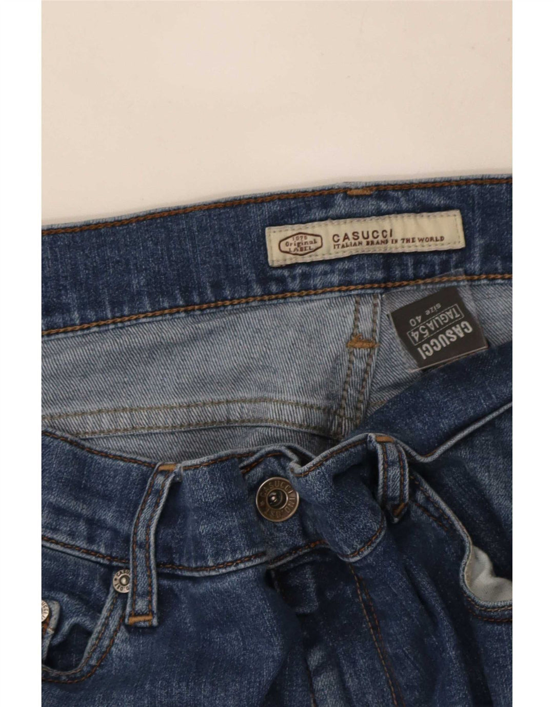 Vaqueros rectos para hombre Casucci W40 L32 Algodón azul