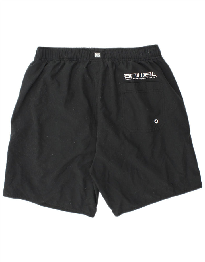 ANIMAL Bañador con gráfico para hombre, talla grande, poliéster negro
