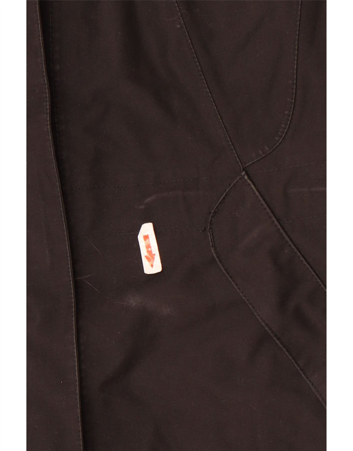 Jack Wolfskin Abrigo cortavientos con capucha para mujer UK 46 Grande Poliéster negro