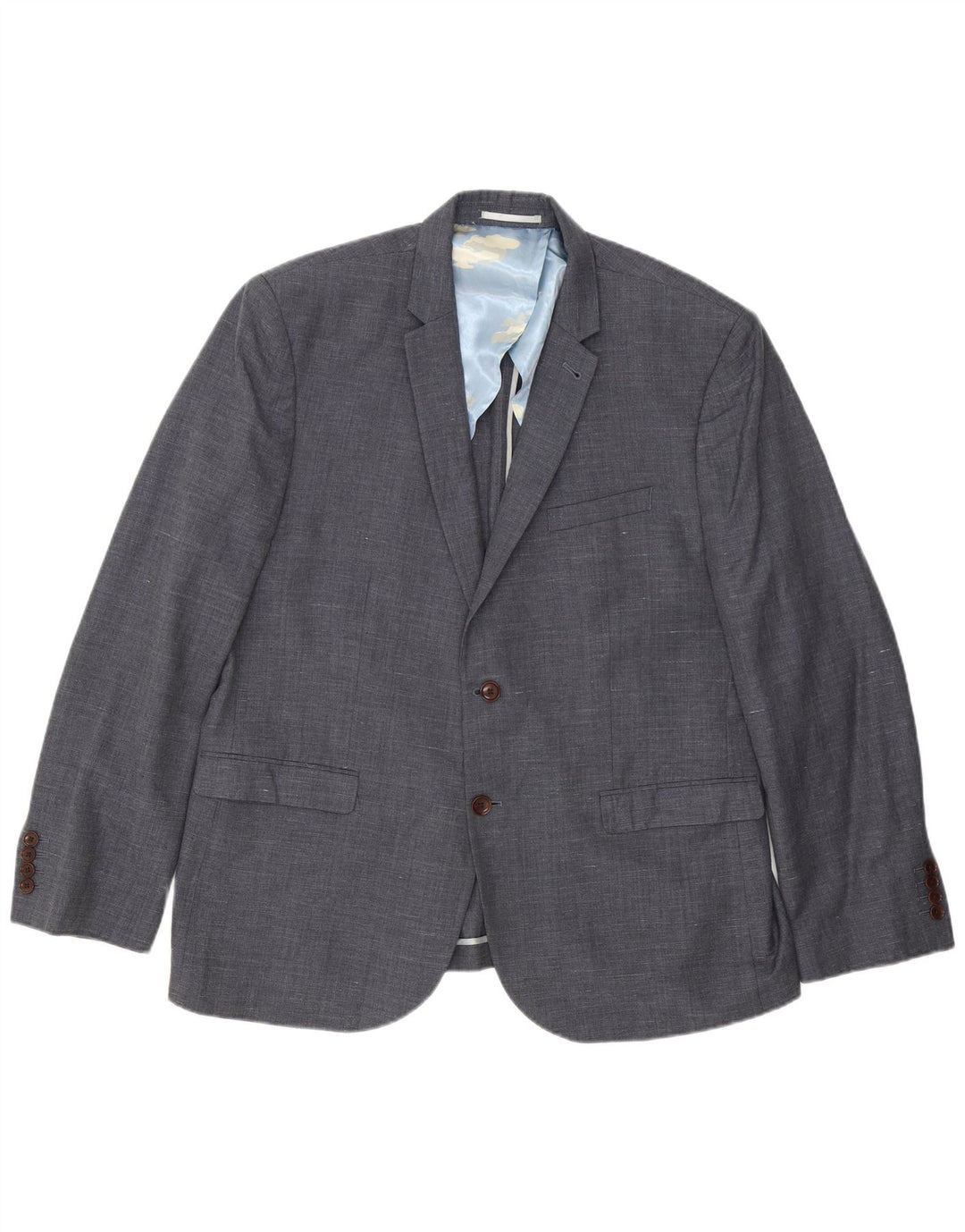 Chaqueta tipo blazer ajustada con 2 botones para hombre Joules UK 48 4XL Lana moteada gris
